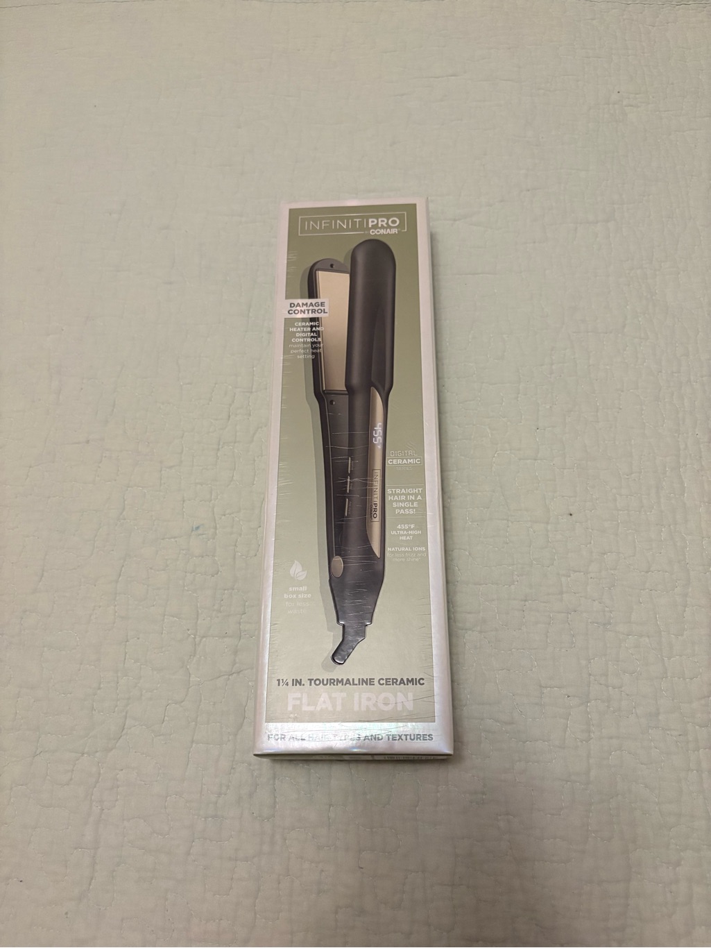 Conair Infinitipro 1¼" Tourmaline Ceramic Flat Iron - Black